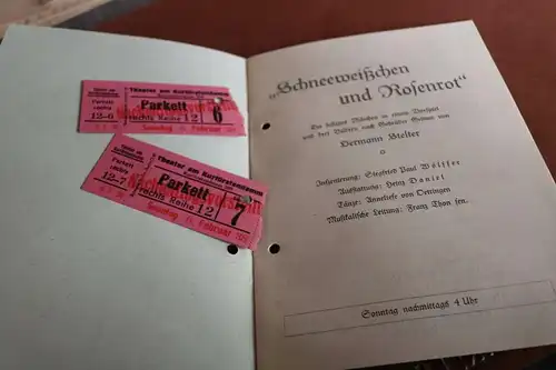 tolles altes Programmheft  Theater am Kurfürstendamm 1938 + Eintrittskarten