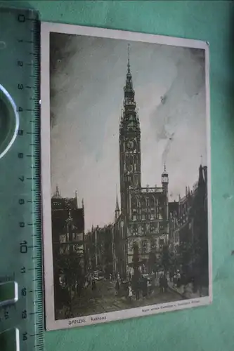 tolle alte Karte - Danzig - Rathaus nach einem Gemälde von Killian  1910