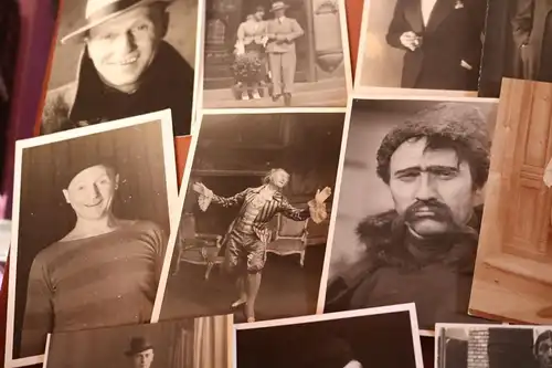20 tolle alte Fotos - Portraits mir unbekannter Theaterschauspieler - 30er Jahre