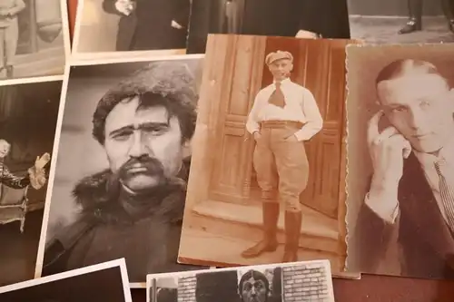 20 tolle alte Fotos - Portraits mir unbekannter Theaterschauspieler - 30er Jahre