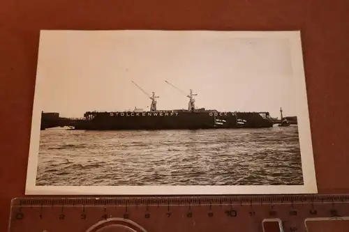 tolles altes Foto Stolckenwerft Dock VII - 1955