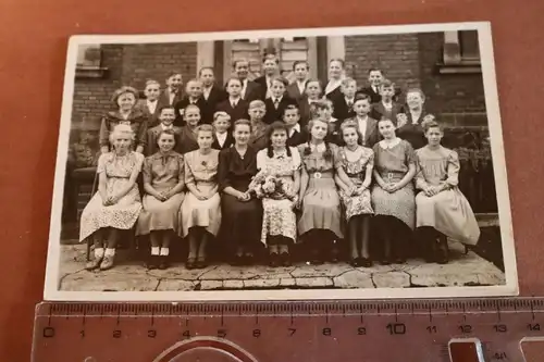 tolles altes Klassenfoto - Köppelsdorf  1950 Schulentlassung