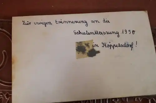 tolles altes Klassenfoto - Köppelsdorf  1950 Schulentlassung