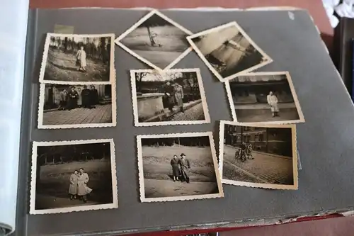 zwei alte Alben mit gesamt 226 Fotos aus Nachlass  40-60er Jahre ca