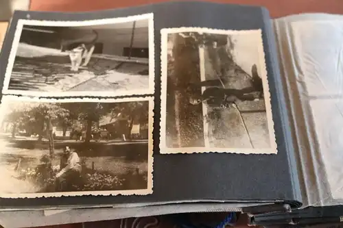 zwei alte Alben mit gesamt 226 Fotos aus Nachlass  40-60er Jahre ca