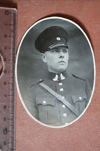 tolles altes Foto - Portrait eines Soldaten - Freikorps ? Kragenspiegel Eichenla