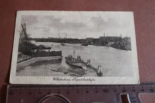 tolle alte Karte Wilhelmshaven  - Torpedobootshafen 1914 (2)