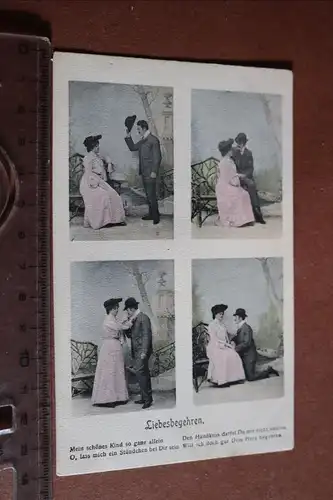 tolle alte Karte - Bildserie Liebesbegehren - Kitsch - 1910-20 ??