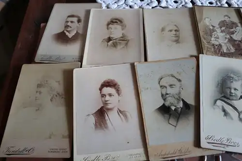 14 tolle alte Kabinettfotos - Portraits - Swansea , London - UK - 1880-1910 ?