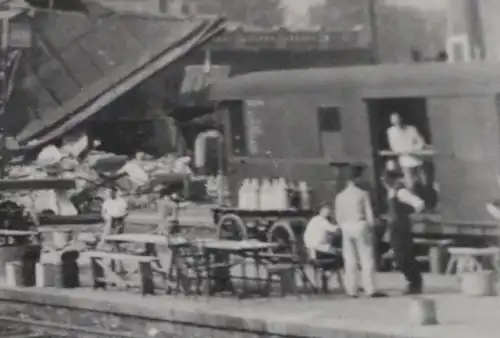 altes Foto - zerstörter Bahnhof Frankreich Douai