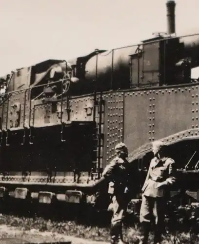 tolles altes Foto - französisches Eisenbahngeschütz Bahnhof Gérardmer