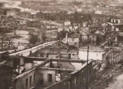 altes Foto zerstörte Stadt Smolensk - Blick von der Kathedrale  auf Dnjepr