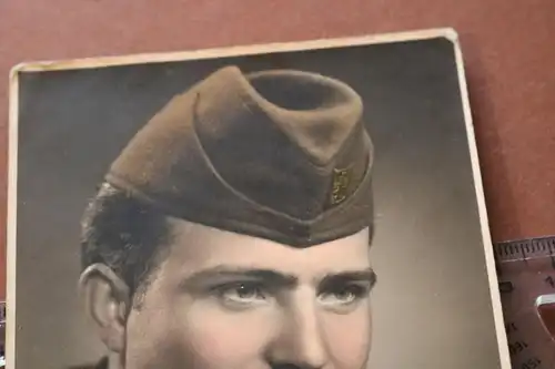tolles altes Foto - Portrait eines Soldaten coloriert - Unifrorm ? Land ?