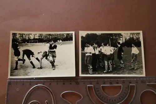 zwei alte Fotos - Fussballspiel - unbekannte Mannschaften 30-50er jahre ?