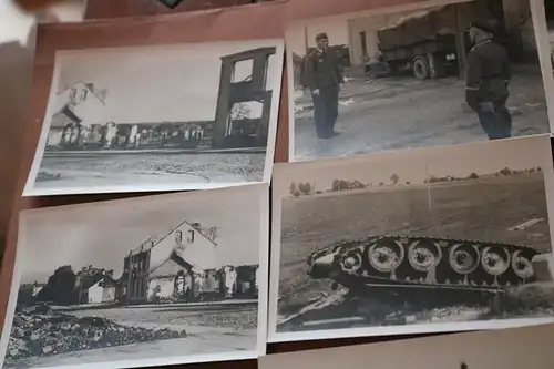 12 alte Fotos - Zerstörung , Panzer, Flugzeuge Gebäude - Raum Smolensk