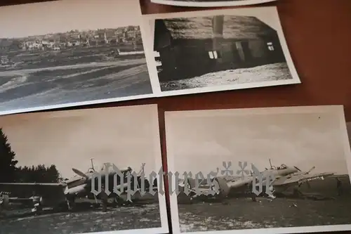 12 alte Fotos - Zerstörung , Panzer, Flugzeuge Gebäude - Raum Smolensk