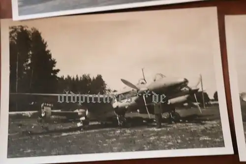 12 alte Fotos - Zerstörung , Panzer, Flugzeuge Gebäude - Raum Smolensk  