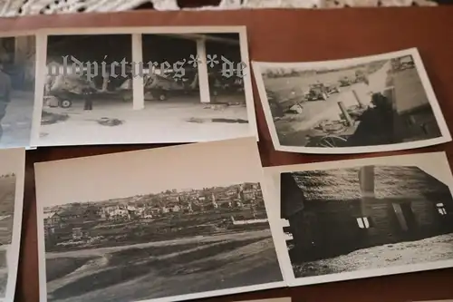 12 alte Fotos - Zerstörung , Panzer, Flugzeuge Gebäude - Raum Smolensk  