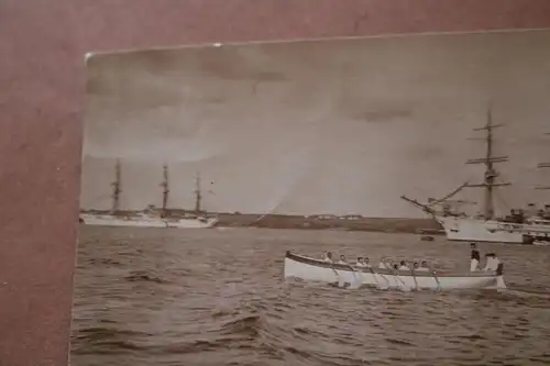 tolles altes Foto - Segelschulschiffe SMS Stosch und SMS Charlotte 1903 ? Kieler