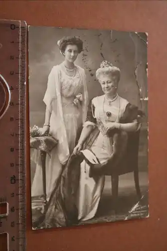 tolle alte Fotokarte Kaiserin Auguste Victoria mit ihrer Tochter Prinzessin Vikt