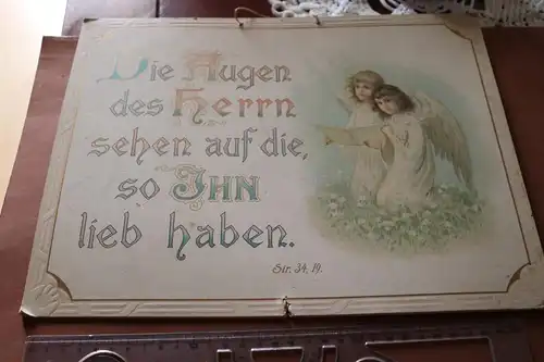 toller alter religiöser Spruch mit Engel - Sir. 34, 19 -  20-30er Jahre ?