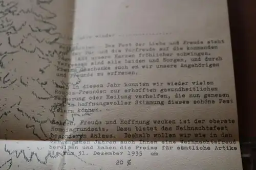 toller alter Weihnachtsgruss der Firma Homoia Gesellschaft Karlsruhe 1935