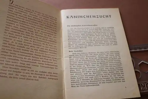 altes Heft - Praktische Kaninchen- und Hühnerhaltung  40-50er Jahre ?