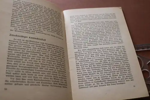 altes Heft - Praktische Kaninchen- und Hühnerhaltung  40-50er Jahre ?