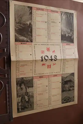 toller alter Kalender - DIN A4 Größe - 1948 