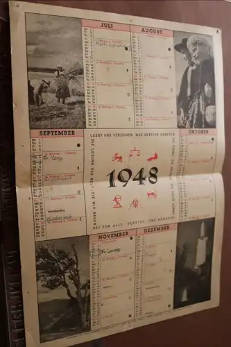 toller alter Kalender - DIN A4 Größe - 1948