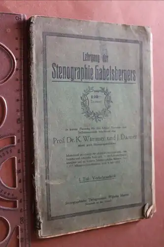 altes Heft  Lehrgang der Stenographie Gabelsberger  1912