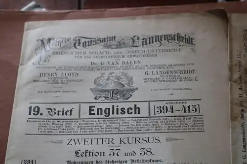 zwei alte Hefte - Englisch lernen - Methode Toussaint - Langenscheid - Alter ?