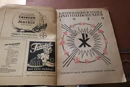 alter Katholischer Volks- und Hauskalender 1949