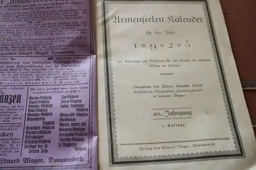 alter Armen-Seelen-Kalender  1925  