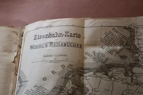 tolles altes Buch Woerl´s Reisehandbuch - Führer Obere Donauthal von 1888