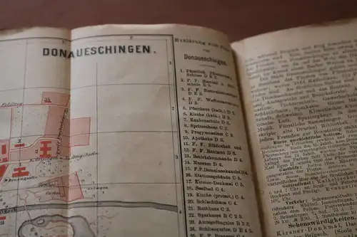 tolles altes Buch Woerl´s Reisehandbuch - Führer Obere Donauthal von 1888