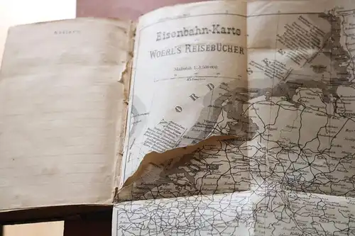 tolles altes Buch Woerl´s Reisehandbuch - Führer Obere Donauthal von 1888