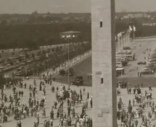 drei tolle alte Negative - Olympiastadion 1936 - Fußball und Parkplatz