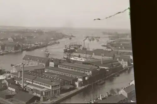 tolles altes Negativ Stadtansicht Hafen Copenhagen - 20-30er Jahre