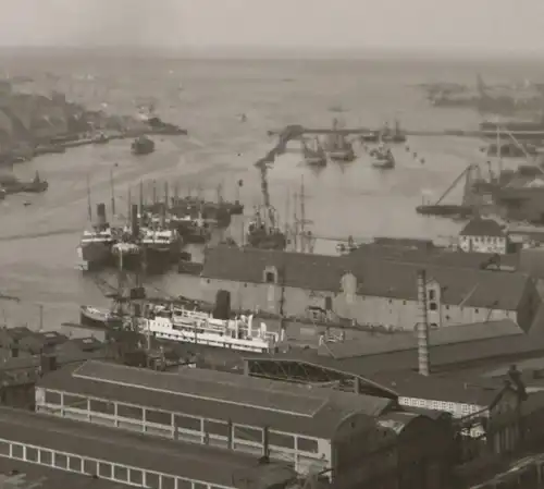 tolles altes Negativ Stadtansicht Hafen Copenhagen - 20-30er Jahre