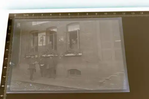 tolles altes Negativ Bahnhof - Werbung Darmstädter und Nationalbank , Marmelade