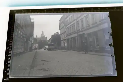 tolles altes Negativ - mir unbekannte Stadt ??? - 20-30er Jahre 