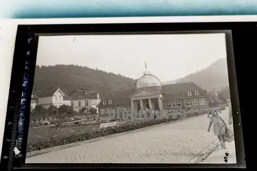 tolles altes Negativ - Kurhaus ? Kurbad ? Bad Grund - Harz mit Glaskuppel 20-30e