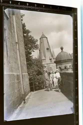 tolles altes Glasnegativ -Katharinenkirche der mittelalterlichen Burg Bentheim