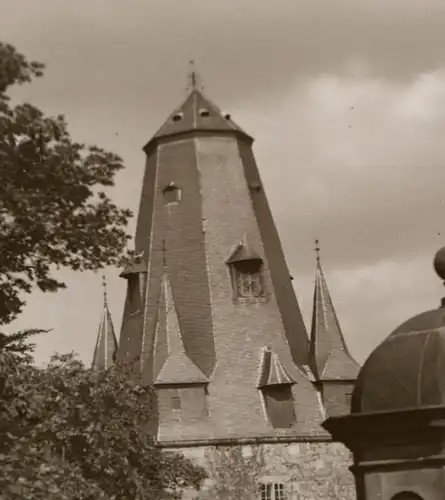 tolles altes Glasnegativ -Katharinenkirche der mittelalterlichen Burg Bentheim