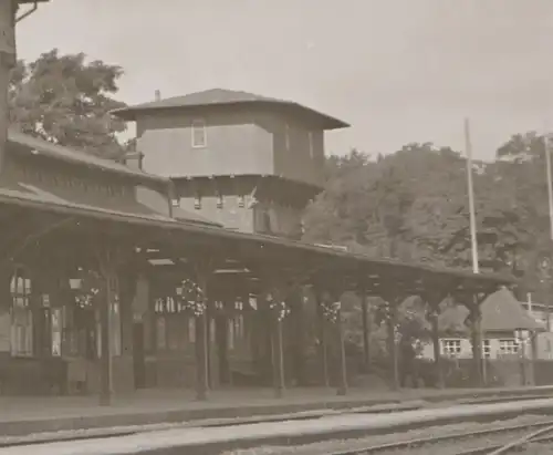 tolles altes Negativ - Bahnhof Dissen-Bad Rothenfelde  20-30er Jahre 