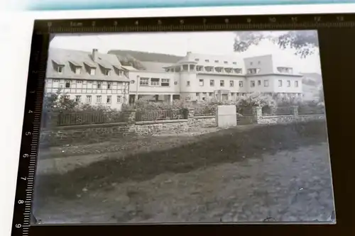 tolles altes Glasnegativ Kraghammer  Reichsbahn ??Schule Nierhof - 20-30er Jahre