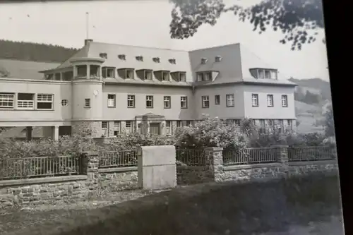 tolles altes Glasnegativ Kraghammer  Reichsbahn ??Schule Nierhof - 20-30er Jahre