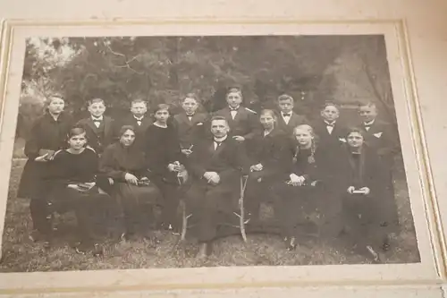 tolles altes Gruppenfoto - Konfirmanden ?  1910-20 - Mühlhausen Thüringen