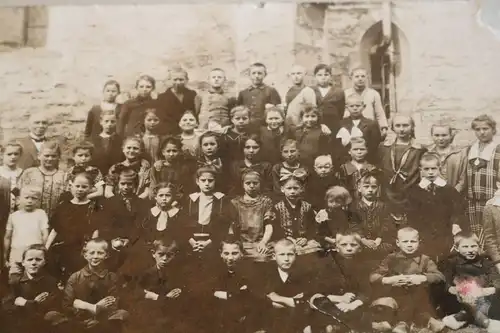 tolles altes Klassenfoto - Schulklasse - 1900-1920 ?? Ort ??